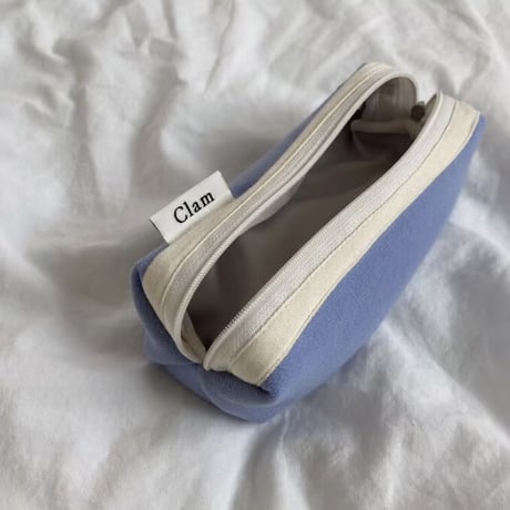 [Clam正規販売店] round pencilcase Baby blue