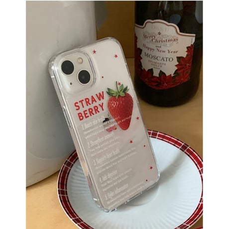 Fruit Letter Jelly Hard Case Strawberry