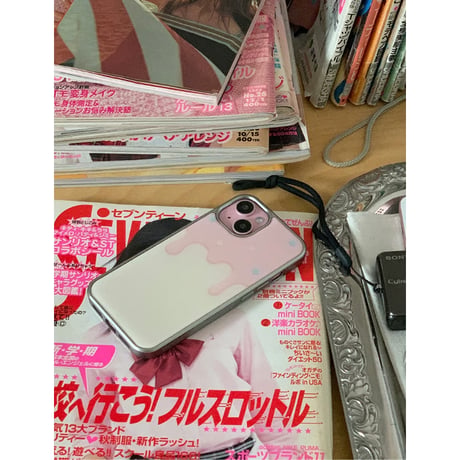 Starlight Cream Silver Epoxy Case Pink Cream
