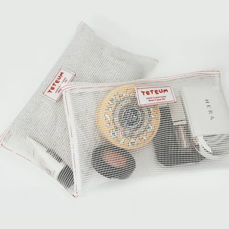 RED POINT MESH POUCH MEDIUM
