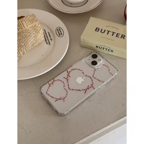 Red Heartbeat Jelly Hard Case