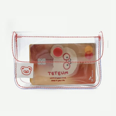RED STITCH CARD WALLET