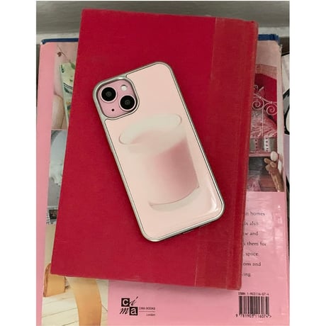 Strawberry milk silver epoxy case