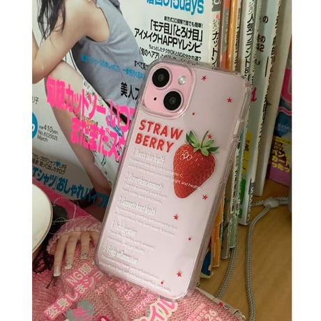 Fruit Letter Jelly Hard Case Strawberry