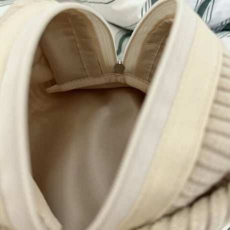 [Clam正規販売店] round pouch Corduroy coconut