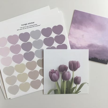 pastel heart sticker