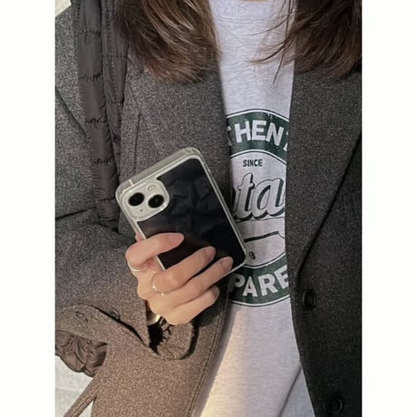 Black Crumpled Paper Jelly Hard Case