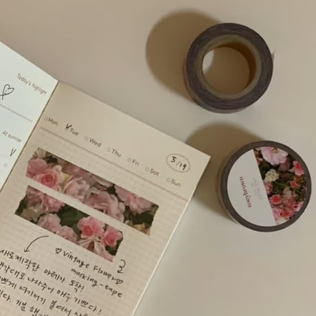 VINTAGE FLOWER masking tape