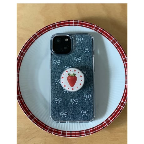 Denim Ribbon Gel Hard Case