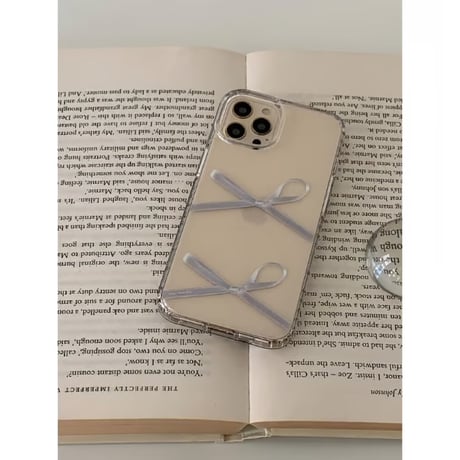 [Still in Stock] Silver Ribbon Knot Jelly Hard Case