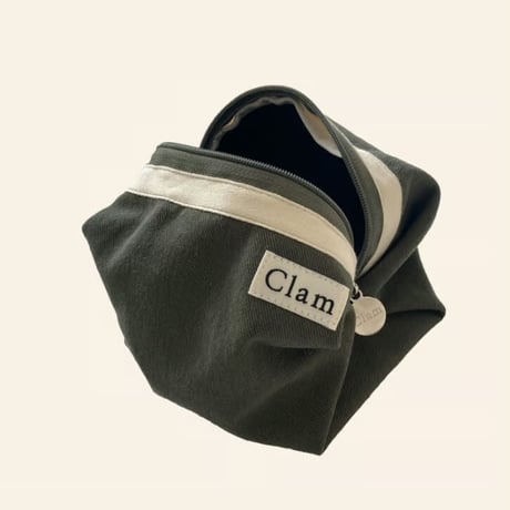 [Clam正規販売店] round pouch Khaki