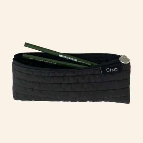 [Clam正規販売店] flat pencilcase Soft black