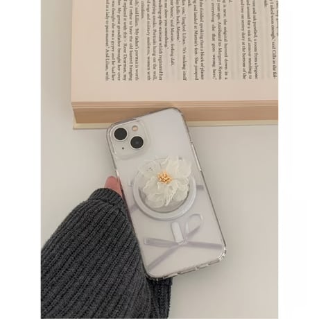 [Still in Stock] Silver Ribbon Knot Jelly Hard Case