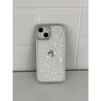 [MagSafe White Ring] Bloom Silver Frame Transparent Case