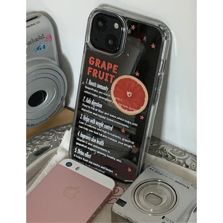 Fruit Letter Jelly Hard Case GrapeFruit
