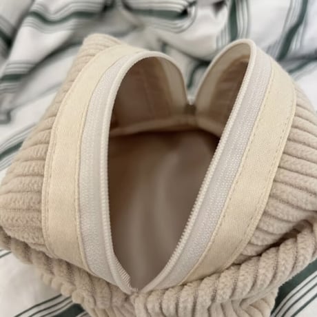 [Clam正規販売店] round pouch Corduroy coconut
