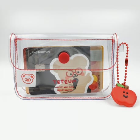 RED STITCH CARD WALLET