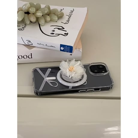[Still in Stock] Silver Ribbon Knot Jelly Hard Case