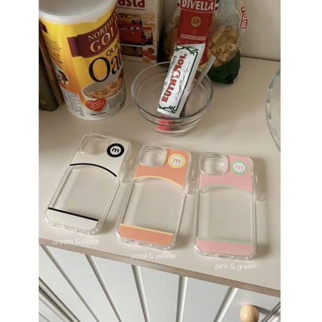 Round Jelly Hard Case Cream&Black