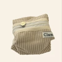 [Clam正規販売店] round pouch Corduroy coconut