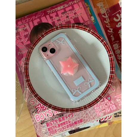 Sky Antique Line Ribbon Gel Hard Resin Case