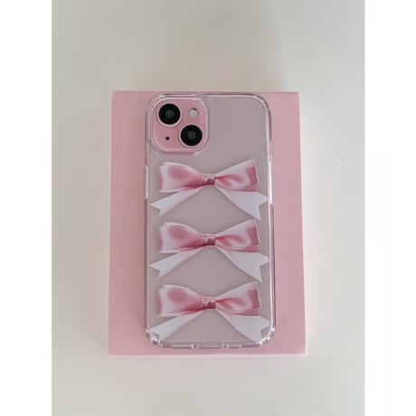 Blush Ribbon Gel Hard Case