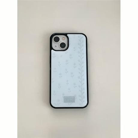 White Drawing Flower Epoxy Case
