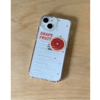 Fruit Letter Jelly Hard Case GrapeFruit