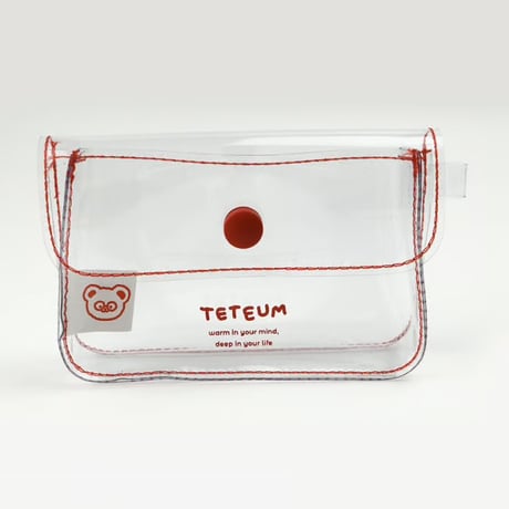 RED STITCH CARD WALLET