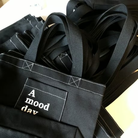 mini black stitch bag