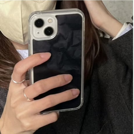Black Crumpled Paper Jelly Hard Case