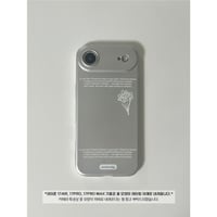 [MagSafe gray ring] Romantic Script Silver Case