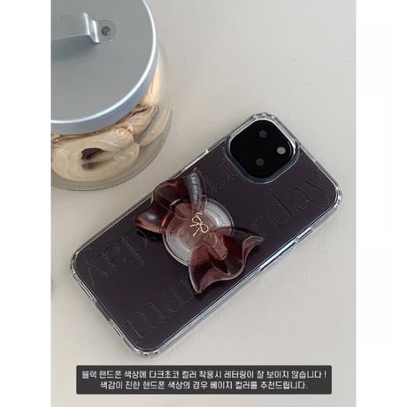 Brown Basic Jelly Hard Case Dark chocolate