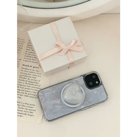 White Silver Heart Chocolate Tok