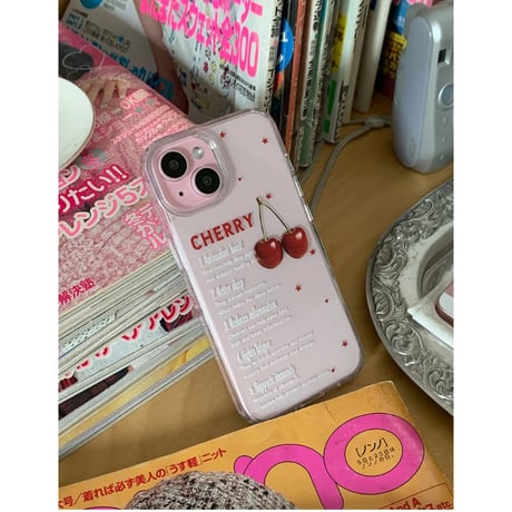Fruit Letter Jelly Hard Case Cherry