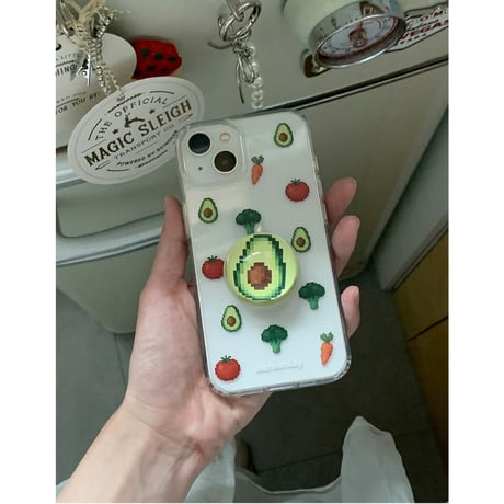 Mini Vegetable Pixel Art Jelly Hard Case