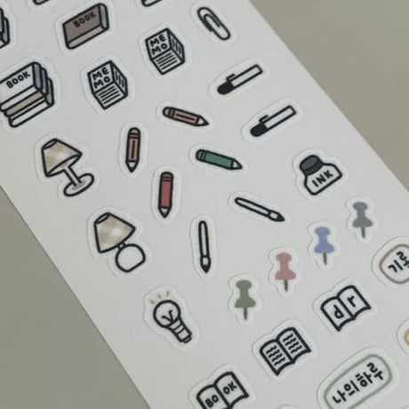 handwriting design sticker