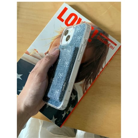 Denim Ribbon Gel Hard Case
