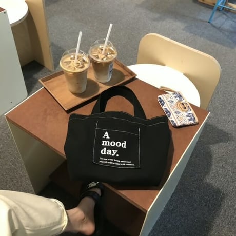 mini black stitch bag