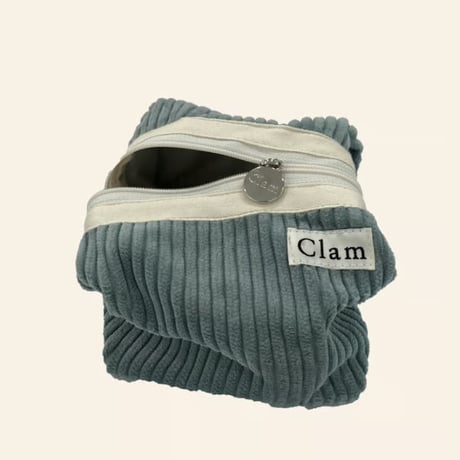 [Clam正規販売店] round pouch Corduroy dolphin