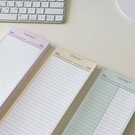 Butter B5 half memo pad