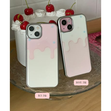 Starlight Cream Silver Epoxy Case White Cream
