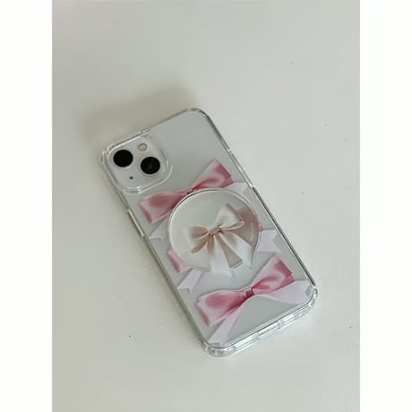Blush Ribbon Gel Hard Case