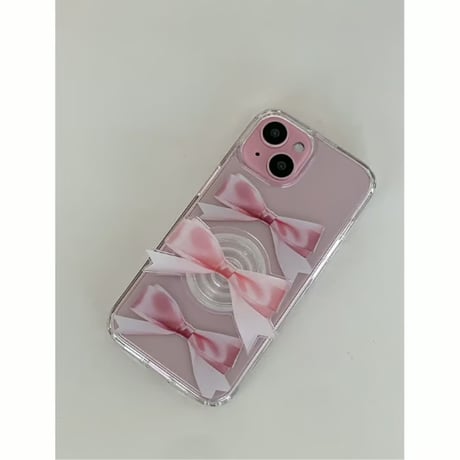 Blush Ribbon Gel Hard Case