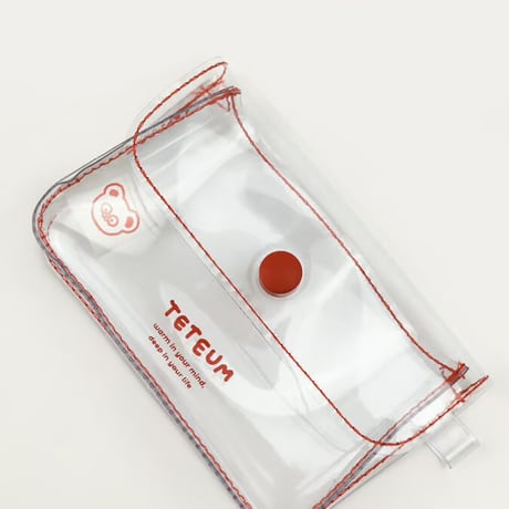 RED STITCH CARD WALLET