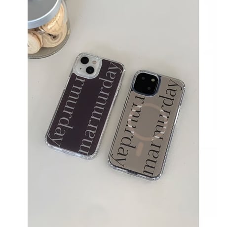 Brown Basic Jelly Hard Case Dark chocolate