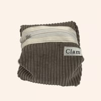 [Clam正規販売店] round pouch Corduroy grayish brown