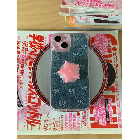Denim Ribbon Gel Hard Case