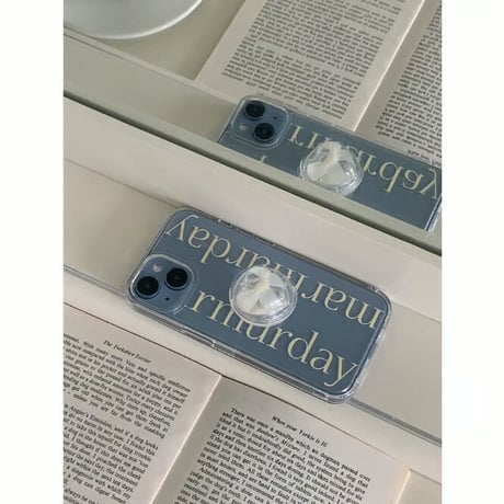 White Ribbon Heart Hemisphere Grip Tok