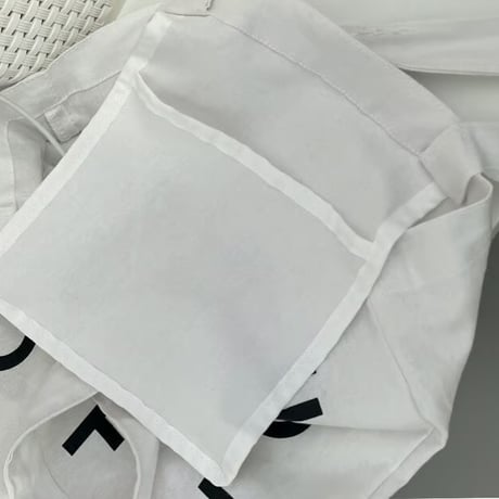 typography linen bag